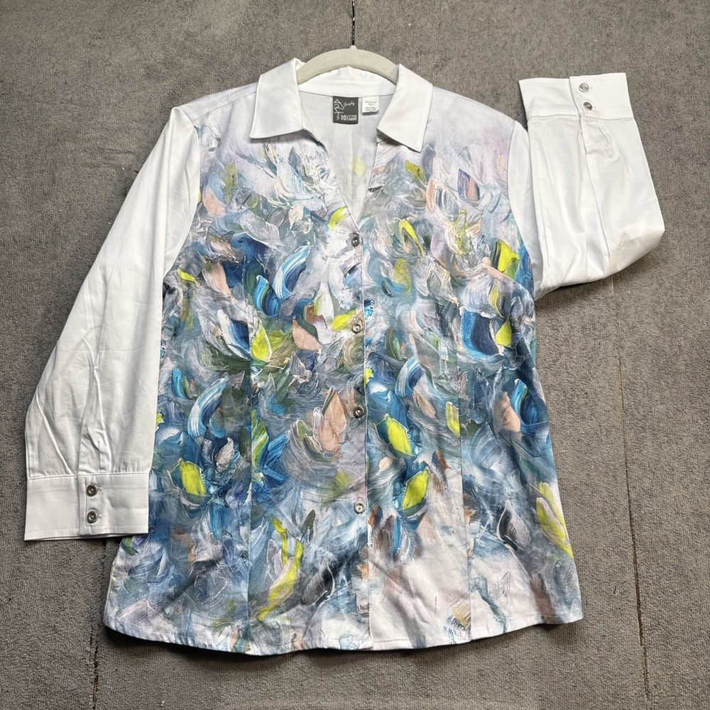 Simply Art by Dolcezza‎ Abstract Print Button Up Shirt Women's Small Artwear